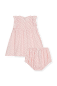 שמלה פרחונית - גילאי 18-36 חודשים PETIT BATEAU