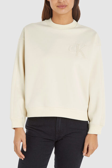 סווטשירט עם הדפס רקום CALVIN KLEIN