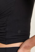 תמונת תקריב דוגמן של Modal-Silk Twist-Front Cropped T-Shirt