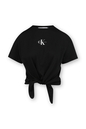 Knotted T-Shirt in Black CALVIN KLEIN