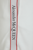 Side Branding Organic Jersey Shorts in White ALEXANDER MCQUEEN