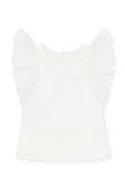 גיל 14 חולצת מלמלה לבנה עם לוגו CHLOE KIDS