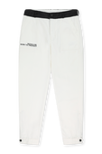 גילאי 12-14 מכנסי סקי לבנים עם לוגו MONCLER KIDS