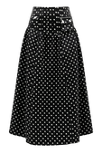 תמונה קידמית של חצאית מקסי נקודות