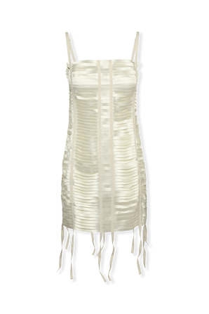 Cutout Satin Mini Dress in White GIVENCHY
