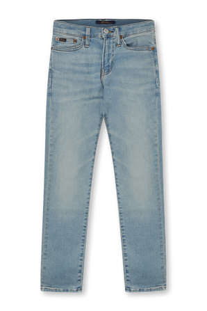 גילאי 8-16 מכנסי ג'ינס בגוון כחול משופשף POLO RALPH LAUREN KIDS