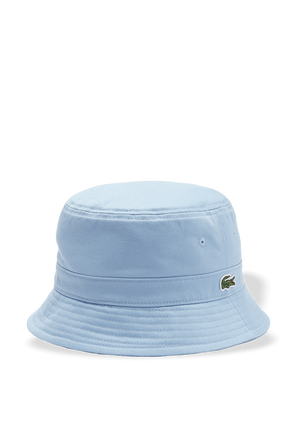 כובע באקט עם לוגו בצבע תכלת LACOSTE