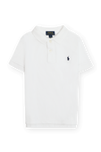 גילאי 5-7 חולצת פולו קלאסית בלבן עם רקמת לוגו POLO RALPH LAUREN KIDS