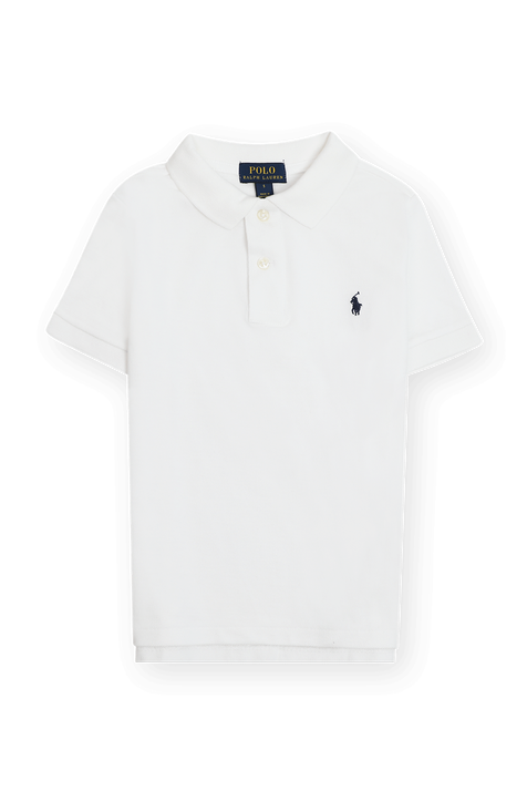 גילאי 5-7 חולצת פולו קלאסית בלבן עם רקמת לוגו POLO RALPH LAUREN KIDS