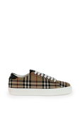 Vintage Check and Leather Sneakers BURBERRY