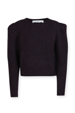 Omahaya Structured Shoulder Sweather In Deep Purple