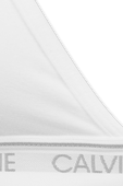 טופ משולשים לבן עם לוגו CALVIN KLEIN
