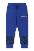 גילאי 2-5 מכנסי ג'וג כחולים מנומרים KENZO KIDS