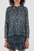 Maria Flower Print Shirt in Green and Pink ISABEL MARANT