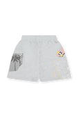 גילאי 14 מכנסי טרנינג קצרים אפורים עם הדפסים KENZO KIDS