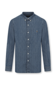 חולצת דנים סלים בגוון כחול POLO RALPH LAUREN