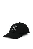 כובע מצחייה שחור עם לוגו חיצים OFF WHITE