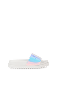 תמונה קידמית של Puffy Slide Logo Sandals in White