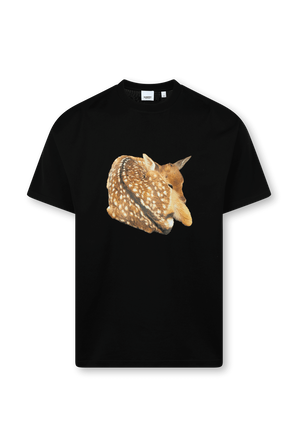 חולצת טי אוברסייז עם הדפס צבי BURBERRY