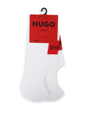 מארז שני זוגות גרביים לבנות ממותגות HUGO