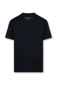 חולצת טי שחורה עם הדפס רינגר חום FRED PERRY