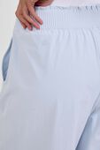 תמונת תקריב דוגמן של Stretch Woven Ruffle-Waist Wide-Leg Pant