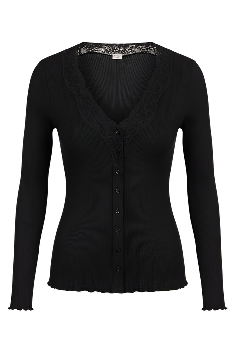 חולצת תחרה ומשי SAINT LAURENT