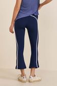 תמונת דוגמן אחורית של Nulu Sporty Trim Mid-Rise Flared Pant *SOTM