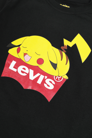 גילאי 8-14 חולצה הדפס פיקאצ'ו בשחור Lewis Kids Pokemon