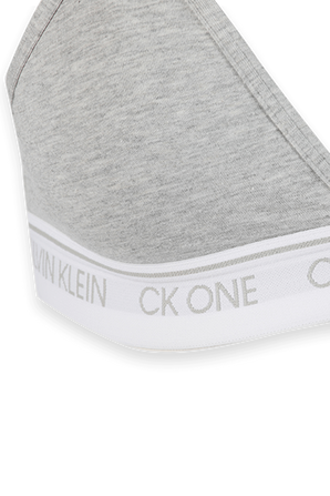 Ck1 Unlined Triangle Top in Grey CALVIN KLEIN