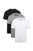 מארז שלוש חולצת טי קצרות בגווני אפור שחור ולבן BOSS