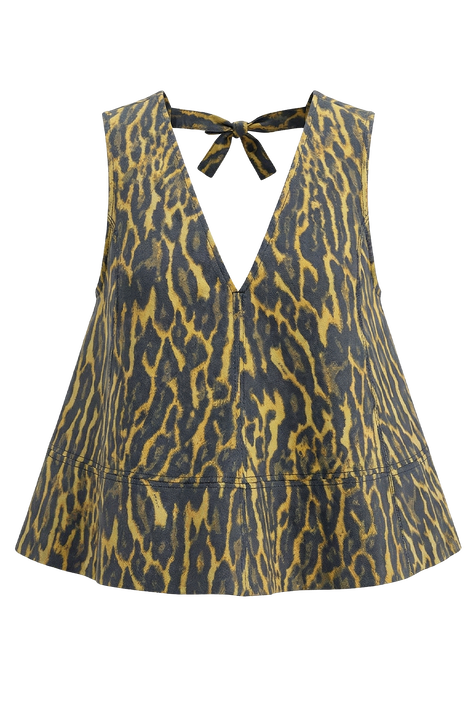 טופ מנומר GANNI