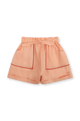 גילאי 1-10 מכנסי פשתן קצרים בגוון אפרסק ZIMMERMANN KIDS
