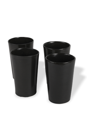 Doppio Set - 4 Tall Coffee Mugs in Black MICHAL GELBARD