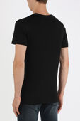 חולצת טי סלים עם לוגו בצבע שחור DIESEL