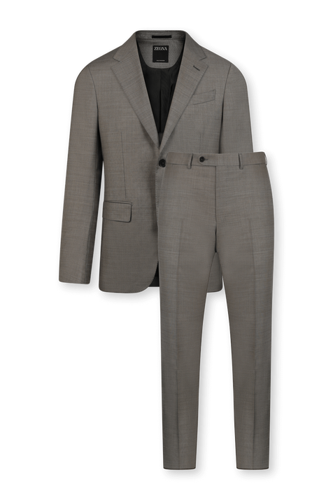 חליפה אלגנטית מצמר הכוללת בלייזר ומכנסיים מחויטים