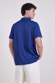 תמונת דוגמן אחורית של Textured Seamless Polo Shirt
