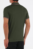 חולצת פולו עם לוגו רקום בגוון ירוק MONCLER