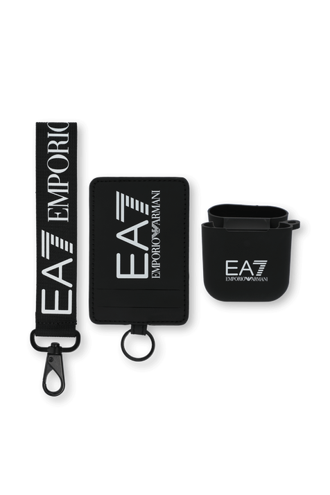 מחזיק כרטיסים וכייס איירפודס עם לוגו EA7