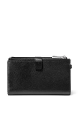 Adele Pebbled Leather Smartphone Wallet in Black MICHAEL KORS