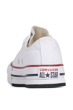 מידות 27-35 נעלי אולסטאר בגזרה נמוכה עם סוליה גבוהה בלבן CONVERSE