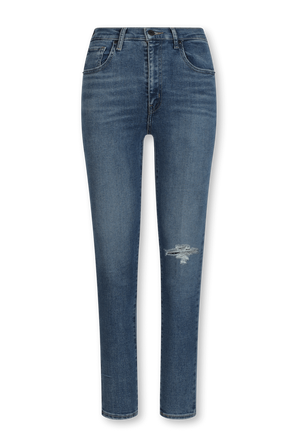 מכנסי ג'ינס מייל סופר סקיני כחולים בגזרה גבוהה LEVI`S