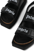 סנדלי פלטפורמה שחורים עם לוגו PALM ANGELS