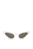 משקפי שמש לבנים עם מסגרת חתולית BALENCIAGA