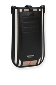 Icon Stripe E-canvas Iphone Case with Strap in Beige BURBERRY