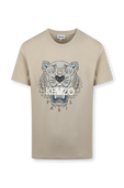 חולצת טי חומה עם סמל הנמר KENZO