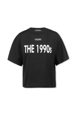 טי שירט 1990 קצרה בגוון שחור DOLCE & GABBANA