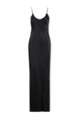 Long Silk Cami Dress in Dark Navy NILI LOTAN
