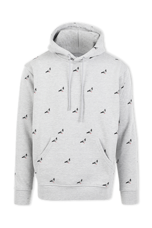 All Over Pigeon Hoodie in Grey STAPLE