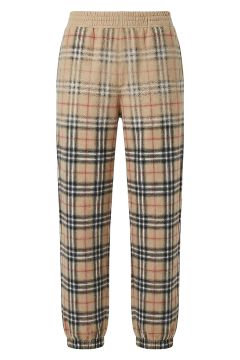 מכנסי ג'וגר בגזרה רחבה BURBERRY